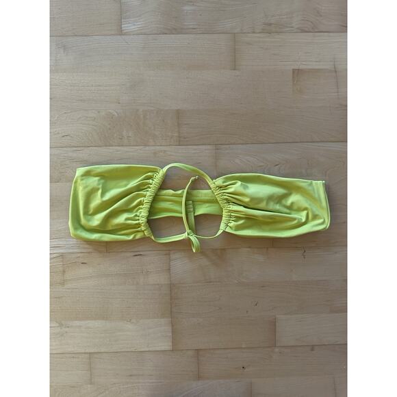 Skims Signature Track Neon Yellow Bikini Swim Top 2XL - Picture 2 of 3